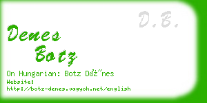 denes botz business card